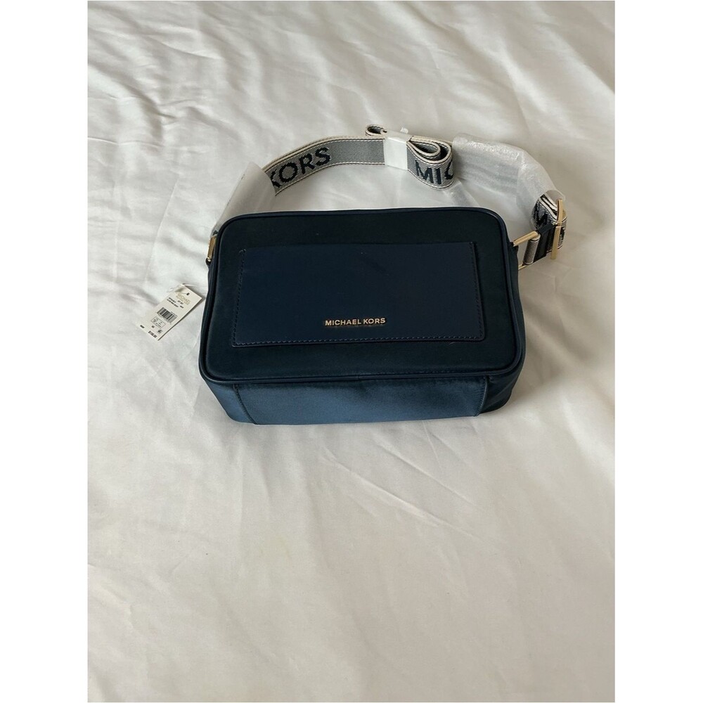 NWT Michael Kors Navy Jet Set LG EW Webbing Crossbody